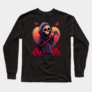 Valentine Grim Reaper Long Sleeve T-Shirt